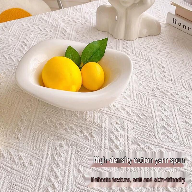 Nordic Ins Style French Luxury White Tablecloth