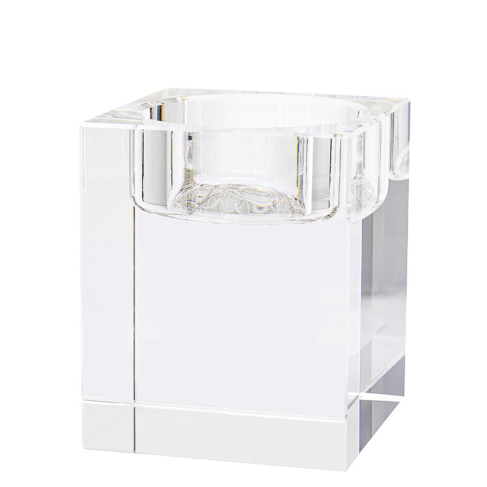 Bougeoir en verre cristal