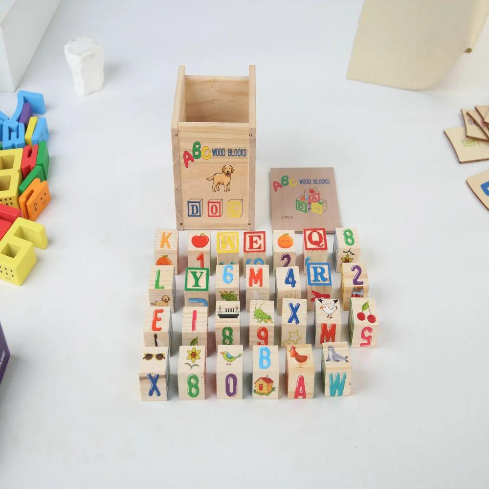 Children's Puzzle Building Blocks That Can Help Children Recognize Numbers, Letters, and Various Things