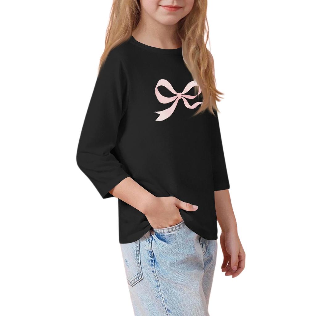Children's 3/4 Sleeve O-neck  Daily Casual  Printed Top