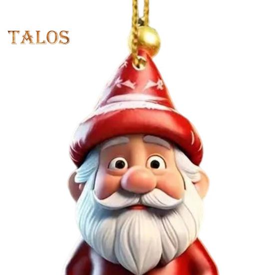 Christmas Ornaments Cartoon Snowman/Santa Xmas Tree Hanging Decoration Holiday Acrylic Decor for Christmas Valentine's Day Winter Party Supplies