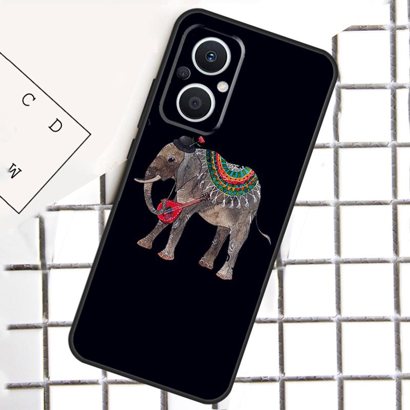 Cute Elephant Cartoon Phone Case For OPPO Reno 14F 10 11 12 13 F 14 Pro 8T 7 8 Lite OPPO Find X8 X6 X5 X9 Pro Cover