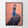Peacock Poster Pink Colors