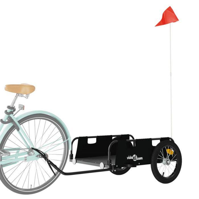 VidaXL Bicycle Trailer Black Oxford Fabric and Iron, Bicycle Cart, Bicycle Trailer, Bicycle Trailer for Children, Stroller 94171