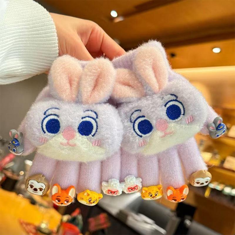 

Autumn And Winter Zootopia Plush Gloves Creative High-Value Cartoon Cute Nick Judy Warm Gloves For Children Christmas Gift