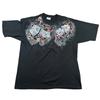 Bingo Shirt Adult XL Black Vintage 80s 90s Single Stitch Shorts Sleeve Glitter