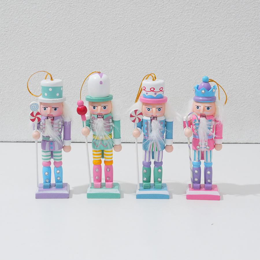 

1 набор, 12 см Рождественский кулон-щелкунчик, Подвесное украшение на рождественскую елку, Праздничная сцена, Настольное украшение-орнамент