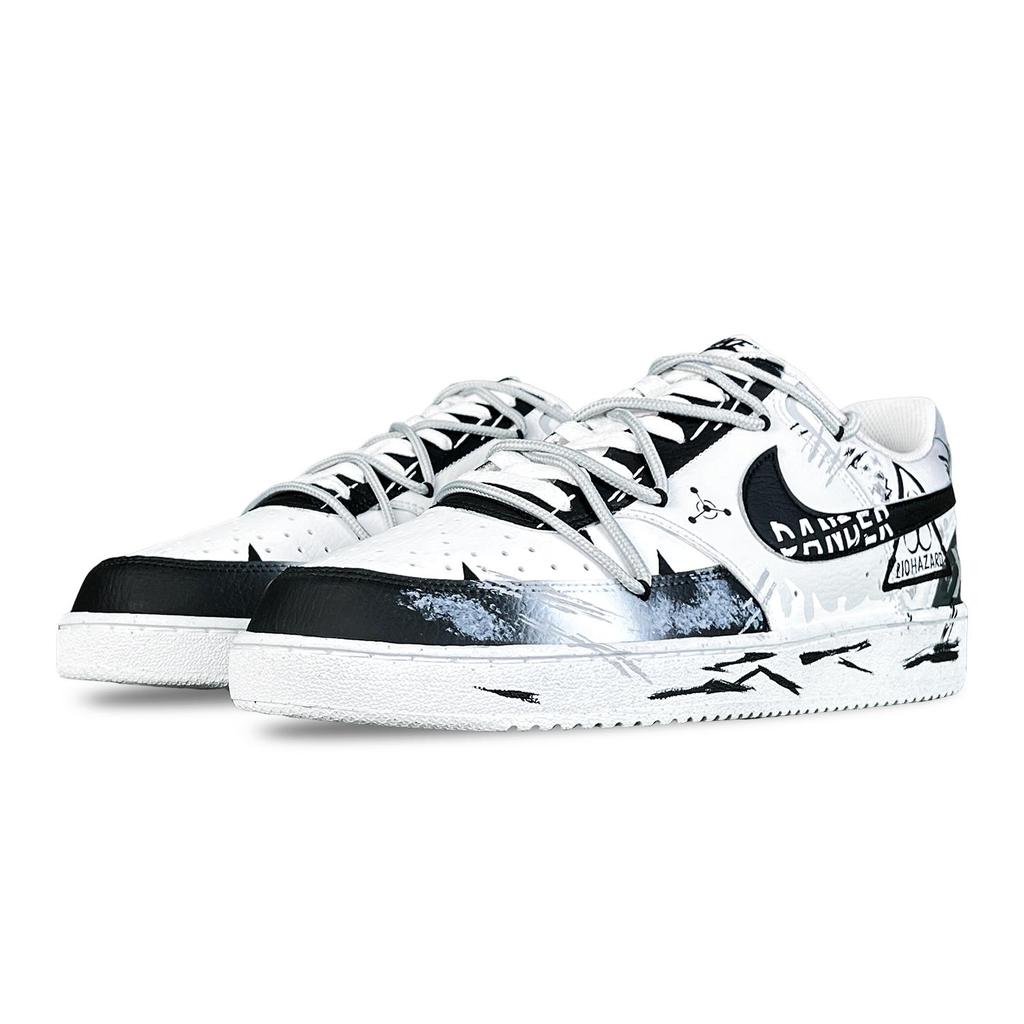 Nike Court Vision 1 Low Illusion, Dangerous Party Rutschfest Abriebfest Niedrig geschnittene Skateboard-Schuhe Herren DH2987-101(Team257-)