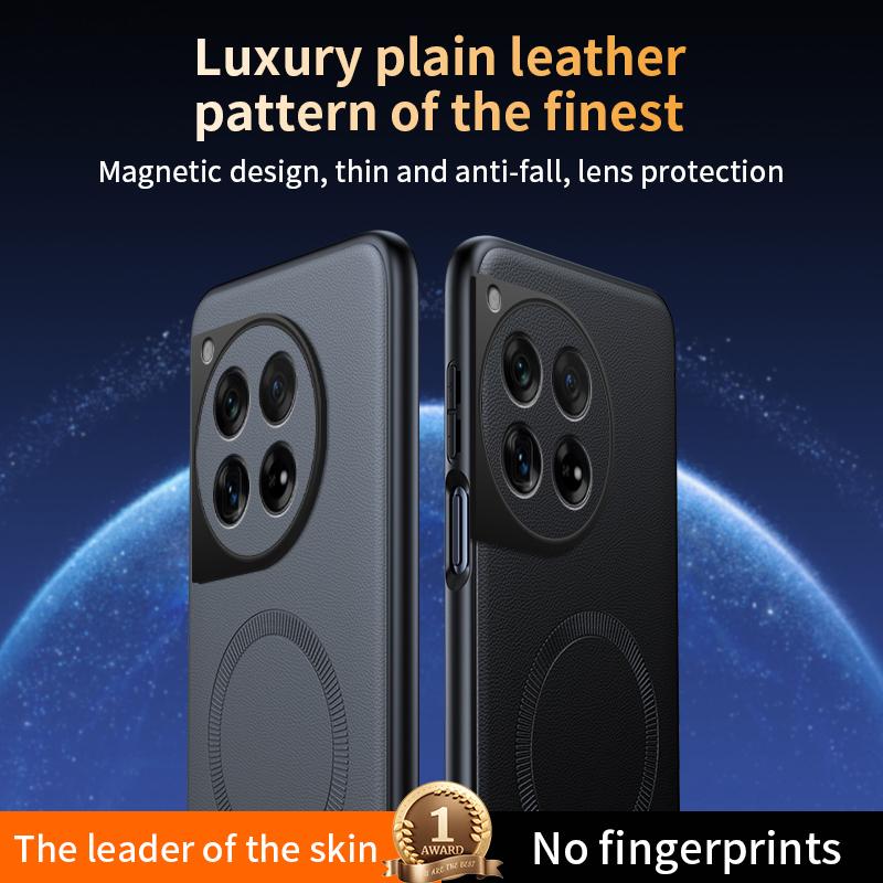 For Oneplus Ace3 Case Magnetic Leather Shield Cover For Oneplus Ace3 High Quality Anti-Fingerprint Non-Slip PC+TPU