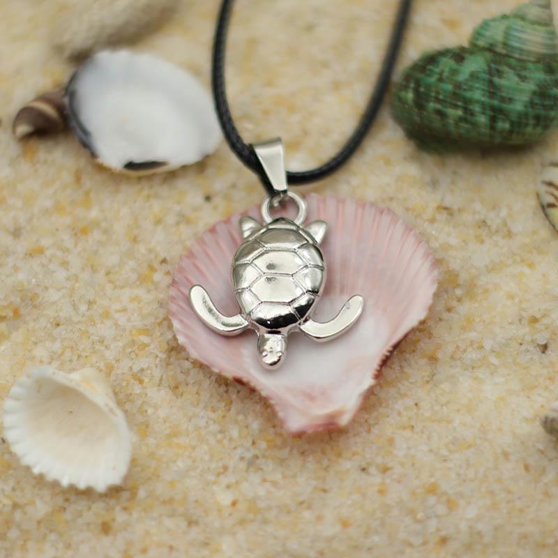 New Fashion Marine Animals Pendant Necklace For Men 24 Inches Long Collar Shark Turtle Dolphin Neck Jewelry Accessories Hombre