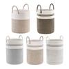 Dirty Clothes Storage Bag Cotton Rope Braided Laundry Basket Foldable Large Capacity