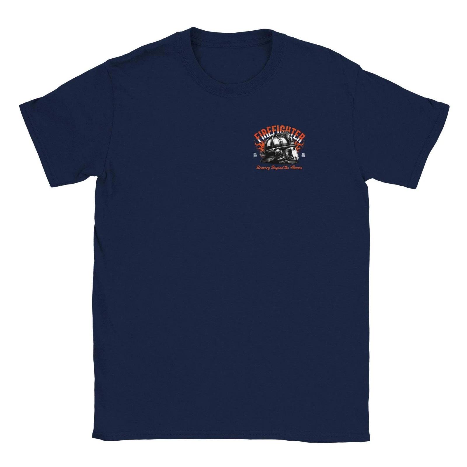 Firefighter T-Shirt | Brave Hero Graphic Tee | Soft Cotton, Customizable Gift fo S