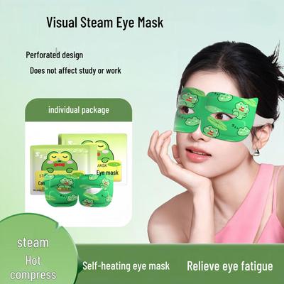 Herbal Steam Eye Mask - Relieve Eye Fatigue, Warm Compress for Study & Office (Open Hole Design)