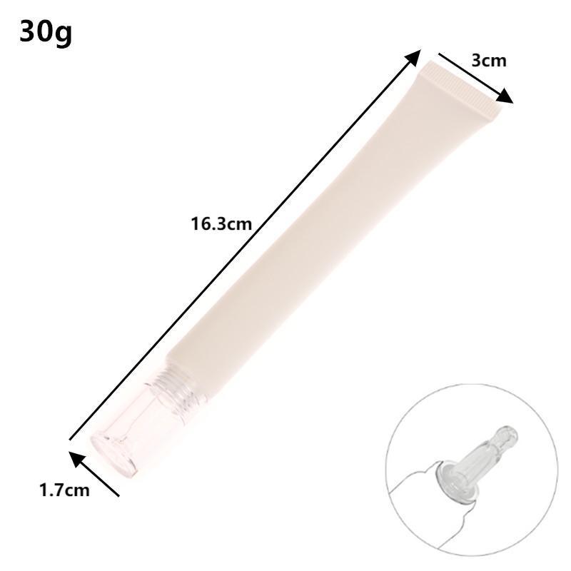 Tubos Cosméticos Macios 10/15/30G Protetor Solar Creme Loção Base Líquida Frascos Recarregáveis Conta-Gotas de Ácido Hialurônico Frasco Vazio