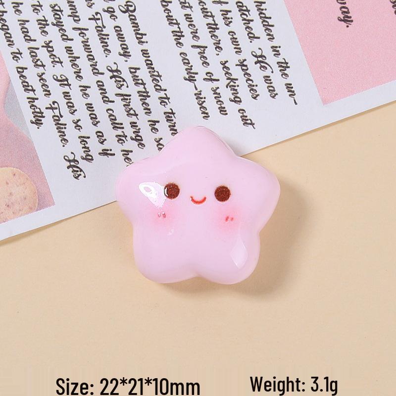 Croc Charms & Hair Clips: DIY Resin Accessories - Cartoon Stars & Smiley Faces