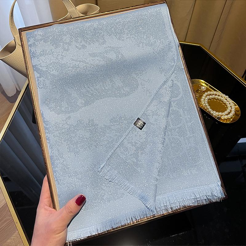 

Элегантный женский платок-хиджаб с принтом из хлопка тенсел, длинный шарф, защита от солнца для четырех сезонов, шелковый шарф для украшения, шаль, обертывание, головной платок небесно-голубой