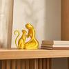 Baizihuahu 3D Printed Sculpture, Woman And Cat Shape, Matte Finish Durable Figurine, Light Luxury Style Ornament for Home Decor