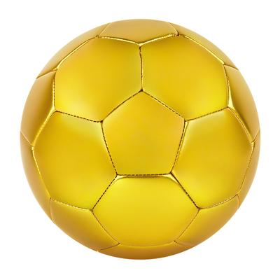 Linkidea Taille 5 Couleur Or Football Taille Officielle de Jeu Football Doré Idée Cadeau pour Football Freestyle et Jongle de Balle, Balle,