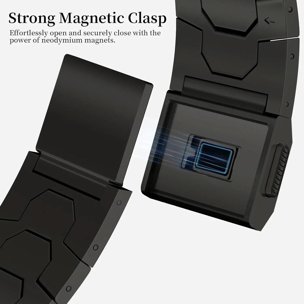 Magnetic Clasp Strap for Samsung Galaxy Watch 7 Ultra 47mm Stainless Steel Wristband for Samsung Watch 7 Ultra 47mm Metal Strap