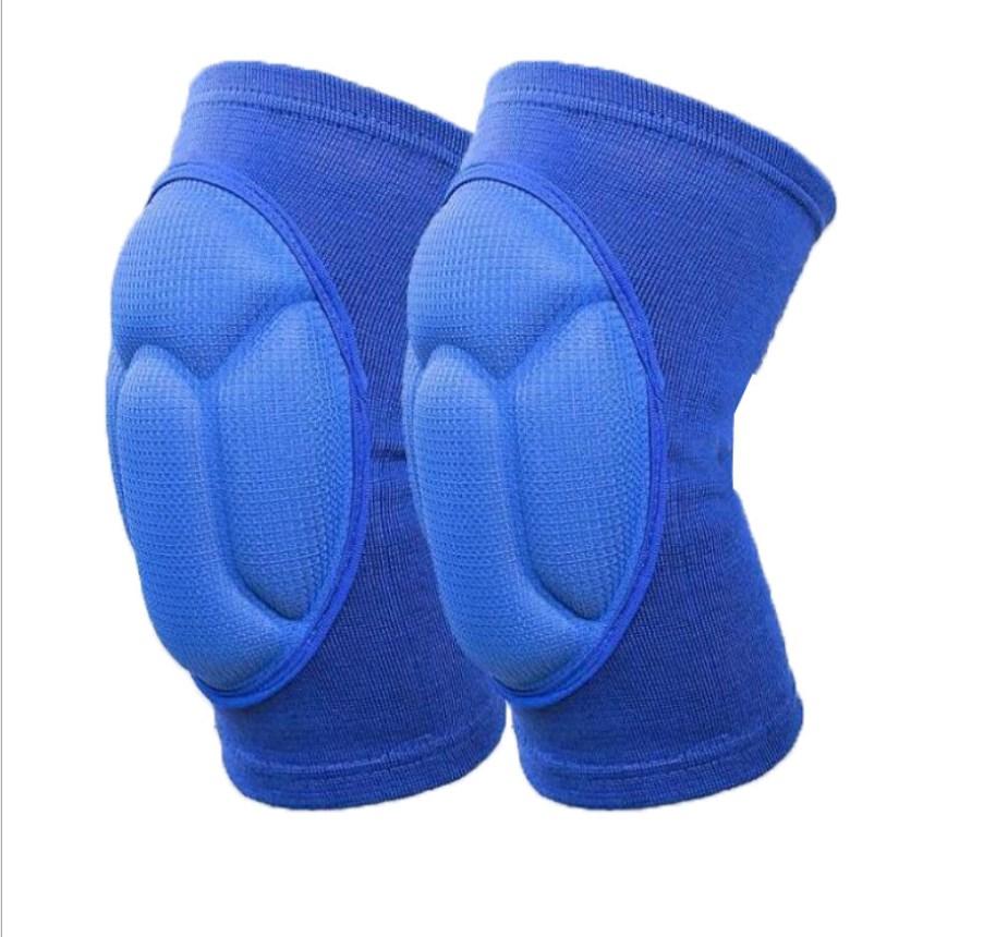 Thickening Football Volleyball Extreme Sports Knee Pads Brace Support Protect Cycling Knee Protector Kneepad one size синий