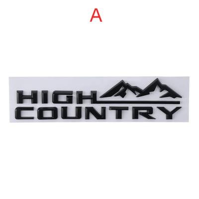 ABS High Country Logo Emblème de Voiture Style Lettre 12.01*2.95in Logo Lettre 3D Garde-boue Hayon Badge Autocollant Noir Pare-chocs Voiture Badge