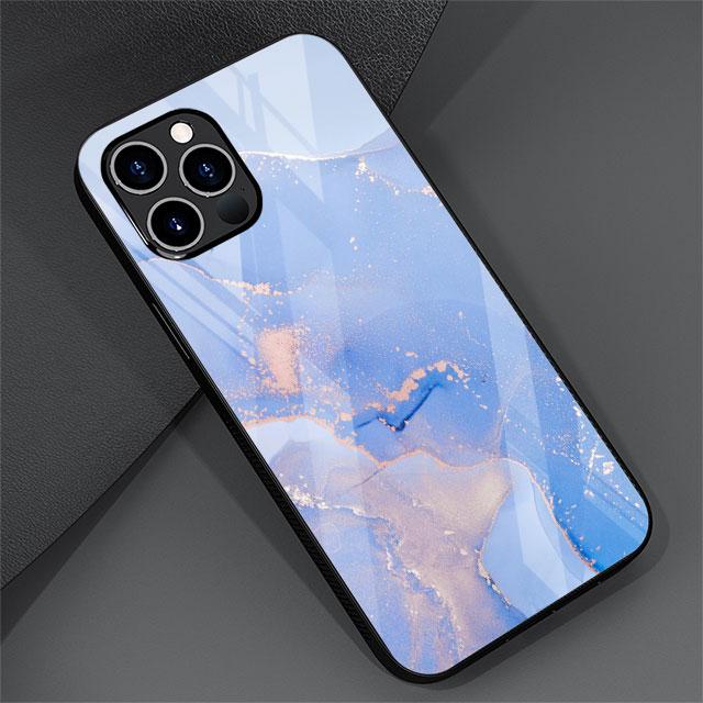 Tvrzené sklo s mramorovým vzorem pro Apple iPhone 13 Pro 11 14 12 7 8 Plus SE 2022 XR X XS Max 6 6S