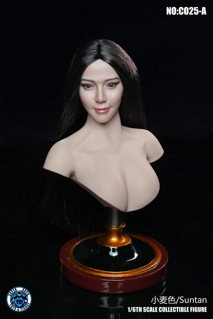 SUPER DUCK C025A Female Bust Base for Scale Action Figures not [TOYBARJAPAN] 1/6 (Head included)
