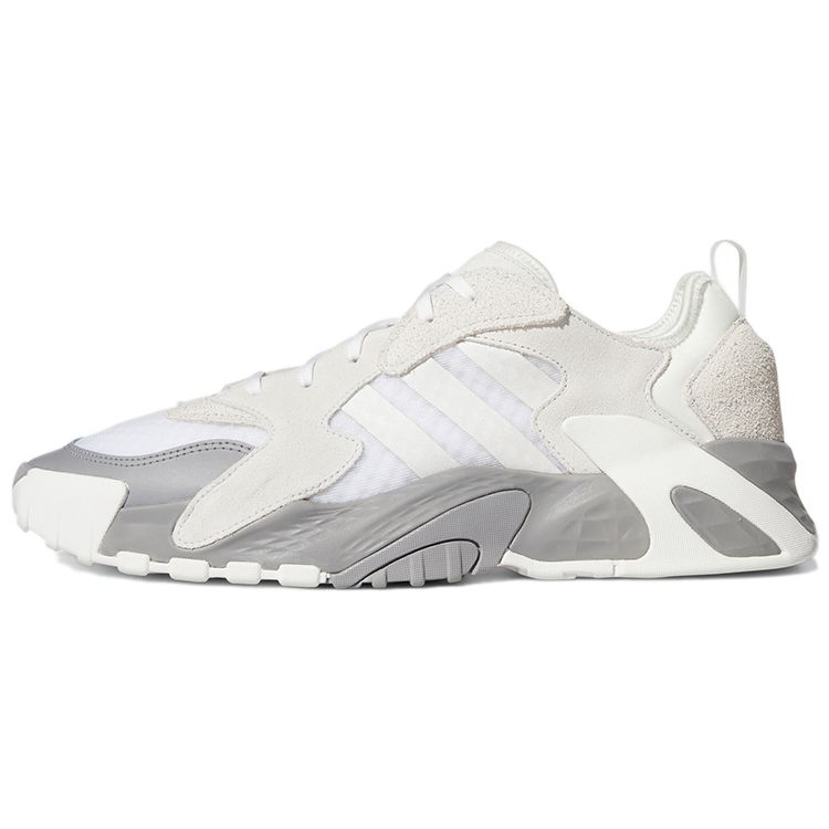 Adidas Originals Streetball Low Leather Comfortable Sports Shock Absorption Non-Slip Low-Top Lifestyle Casual Shoes Men Sneaker White Gray FX7671