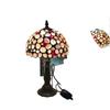 Shell Tiffany Table Light Bed Lamp Room Decor Stained Glass Luminaria for Home Bedroom Bedside Night Stand Desk Lighting Fixture