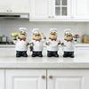 Hand-painted Chef Figurine Hand-painted Cartoon Chef Figurine Kitchen Dining Room Sculpture Fruit Plate Cake Spoon Decoration