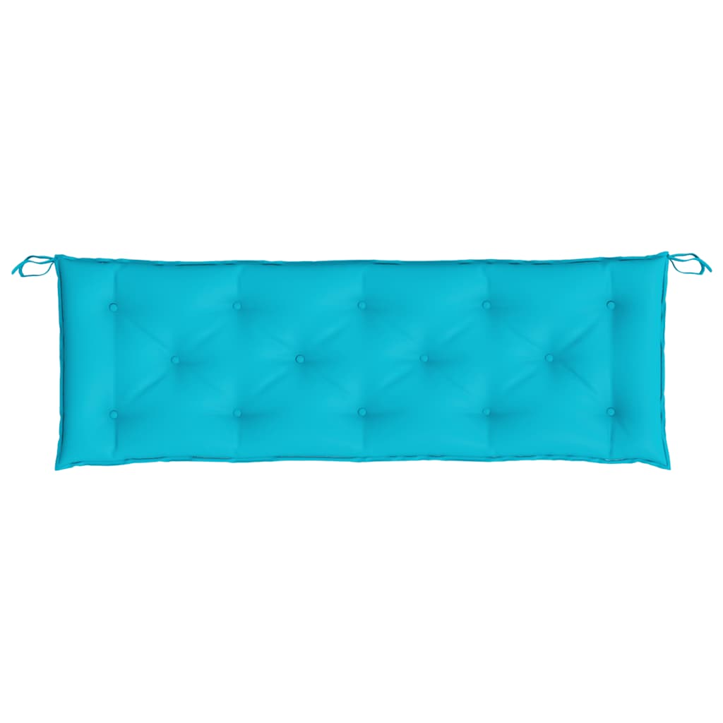Cuscini per Panchina da Giardino 2 pz Turchese 150 x 50 x 7 cm Tessuto