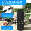 Patio Heater Cover Waterproof Outdoor Patio Heater Protective Dust-Proof Cover with Zipper and Drawstring Heavy-Duty