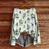 Women's Christmas Print Lightweight Sweater Casual Long Sleeve Knitted Pullover