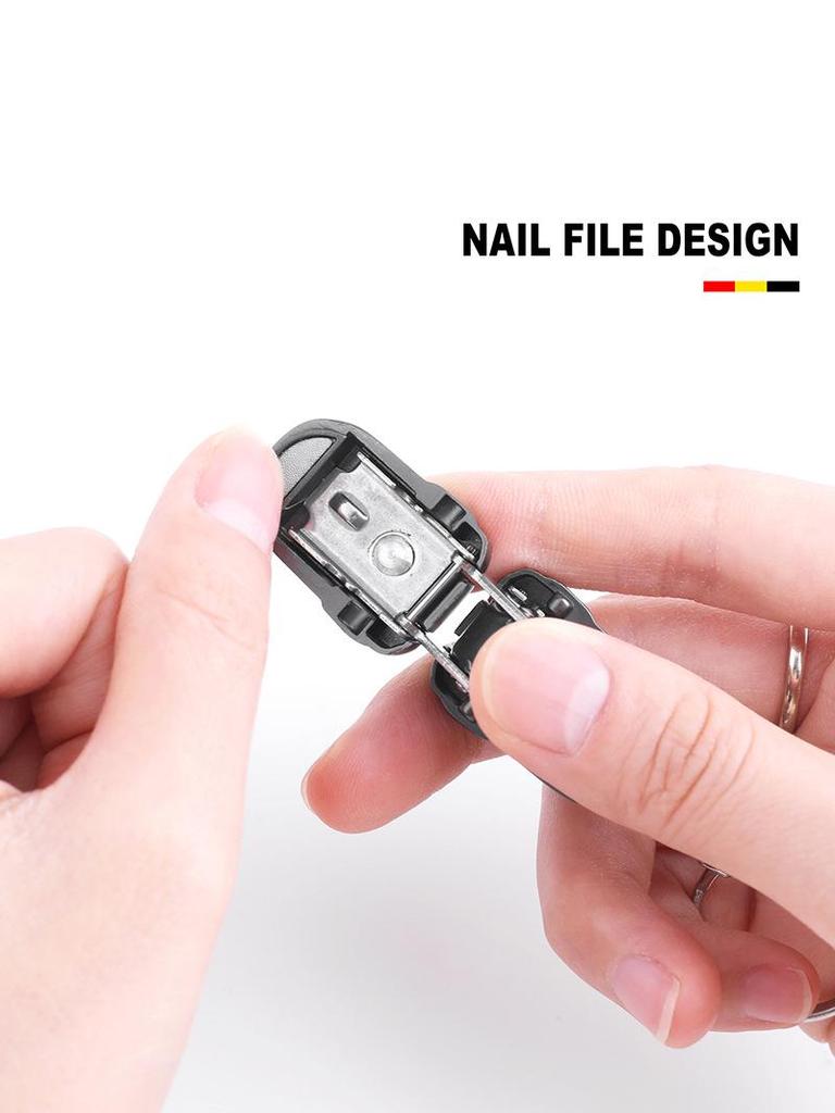 Compact Folding Nail Clippers Keychain - Single Pack Household Mini Set