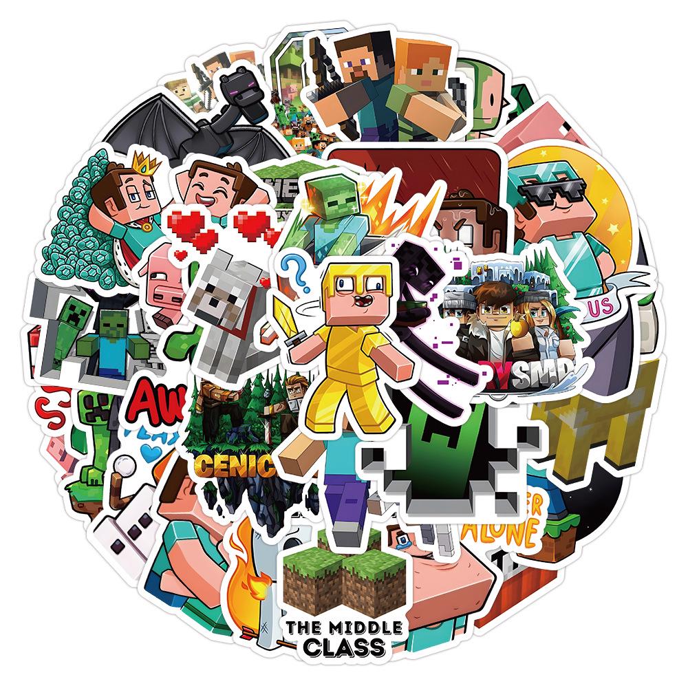 50-100 Waterproof Game Stickers for Luggage, Notebooks, Phones, and Cups
