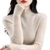 2025 Autumn/Winter Women's Rhinestone Cashmere Sweater - Semi-High Neck & Slimming Fit