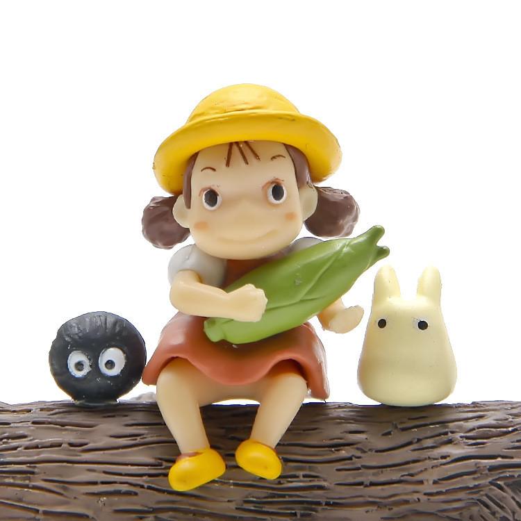 Mein Nachbar Totoro mit Mais Mädchen Katze Mini Modell Ornament Für Geburtstage Und Feiertage