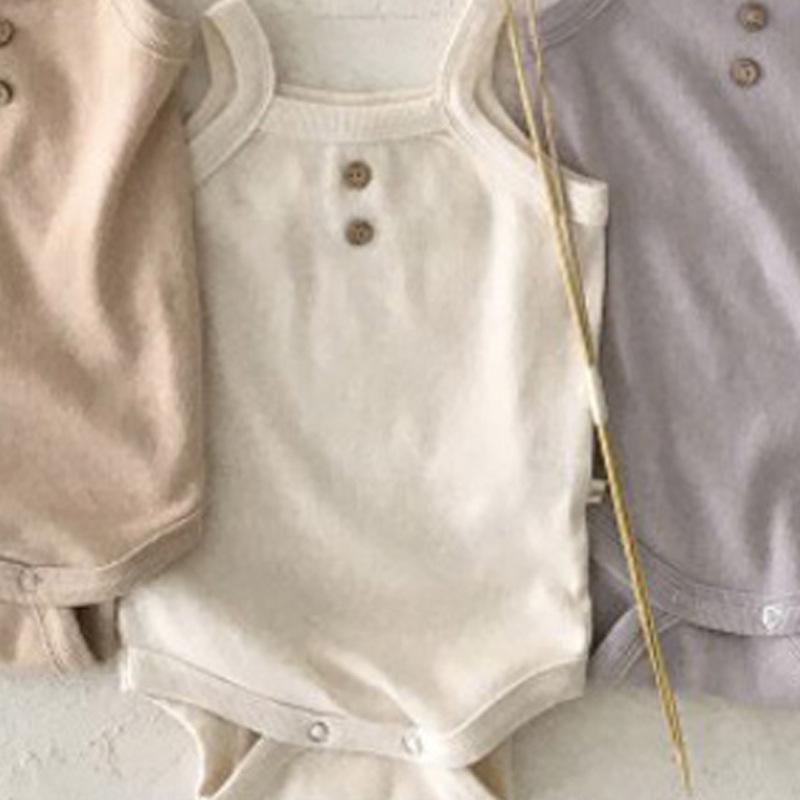 Korean Baby Soft Cotton Sling Jumpsuit - Summer Vest
