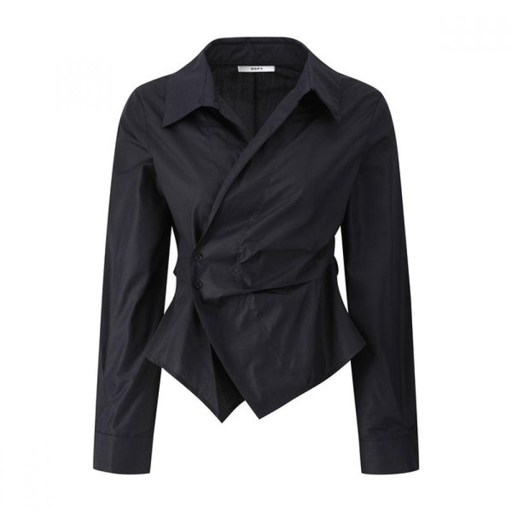 GGPX New York Two Button Wrap Collar Blouse Gq1sh011f
