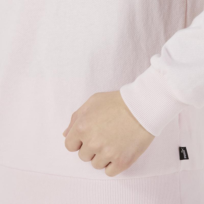 Puma Small Logo Print Solid Color Crew Neck Long Sleeve Sweatshirt Men Tops Pink 849575-16