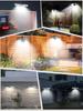 CHAMCHOI Solar Light, Outdoor Sensor Light, Solar-Powered Motion Sensor, Waterproof, Clip-on, Security Light, 2000mAh Battery, 3 Lighting Modes,
