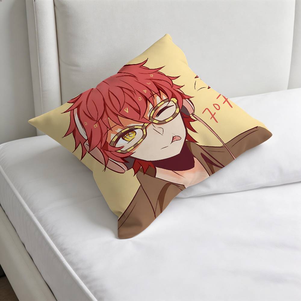 Mystic Messenger Luciel Square Pillow Case Soft Decorative Throw Pillow Cover for Home Sofa Bed