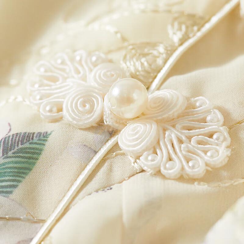 New Chinese Style Stand Collar Knot Button Dress