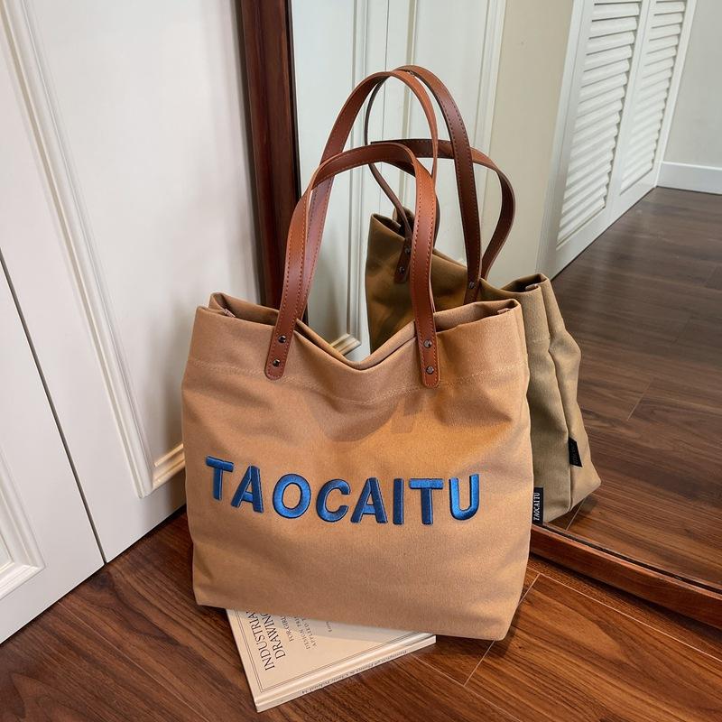 

Новая сумка большой вместимости, женская парусиновая сумка, сумка через плечо для поездок на работу, сумка-тоут, легкая тканевая сумка.