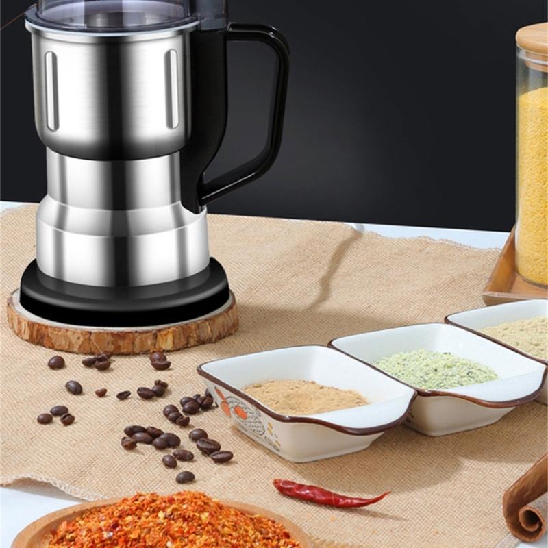 Stainless Steel Blade Coffee Nut Grinder Electric Spices Grinding Machine with Portable Handle Kitchen Accessories
