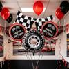 5pcs Racing-themed Balloon Set Including Racing Flag Tire and Red/black Foil Birthday Balloons Birthday Party Decorations