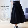VICTORIA&VERA Women's Spring Lyocell Blend Elastic Waist Denim Midi Skirt V9011Q01