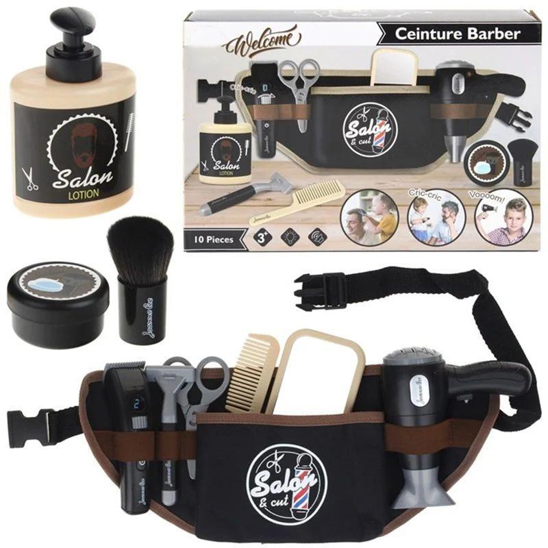 Kids Hair Styling Toys Pretend Hair Salon Shaving Set Fashion Makeup Set Toy For Birthday Party Dress Up Game Gift