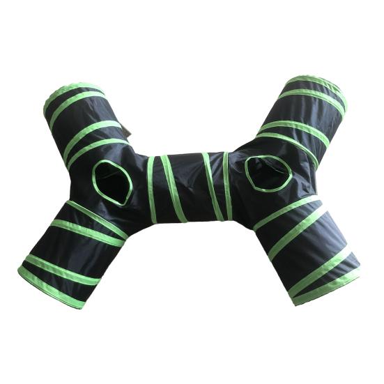 Cat Tunnel Tube Toy for Indoor Cats 5 Way/3 Way/S-Shaped Collapsible Play Tunnel with Interactive Peep Hole for Kittens Puppies Rabbits