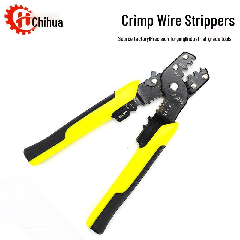 Industrial-Grade Electrician's Multifunctional Wire Stripper & Crimper Pliers